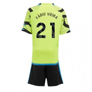 Arsenal Fabio Vieira #21 Udebanesæt Børn 2023-24 Kort ærmer (+ korte bukser)